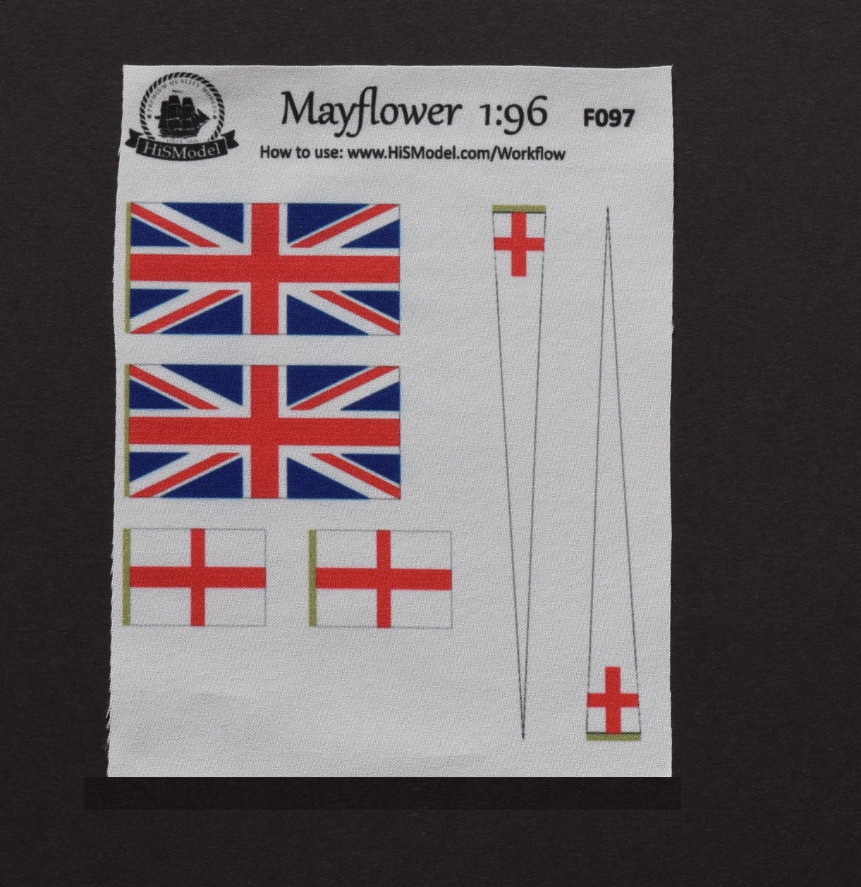 Mayflower - sada vlajek 1:96