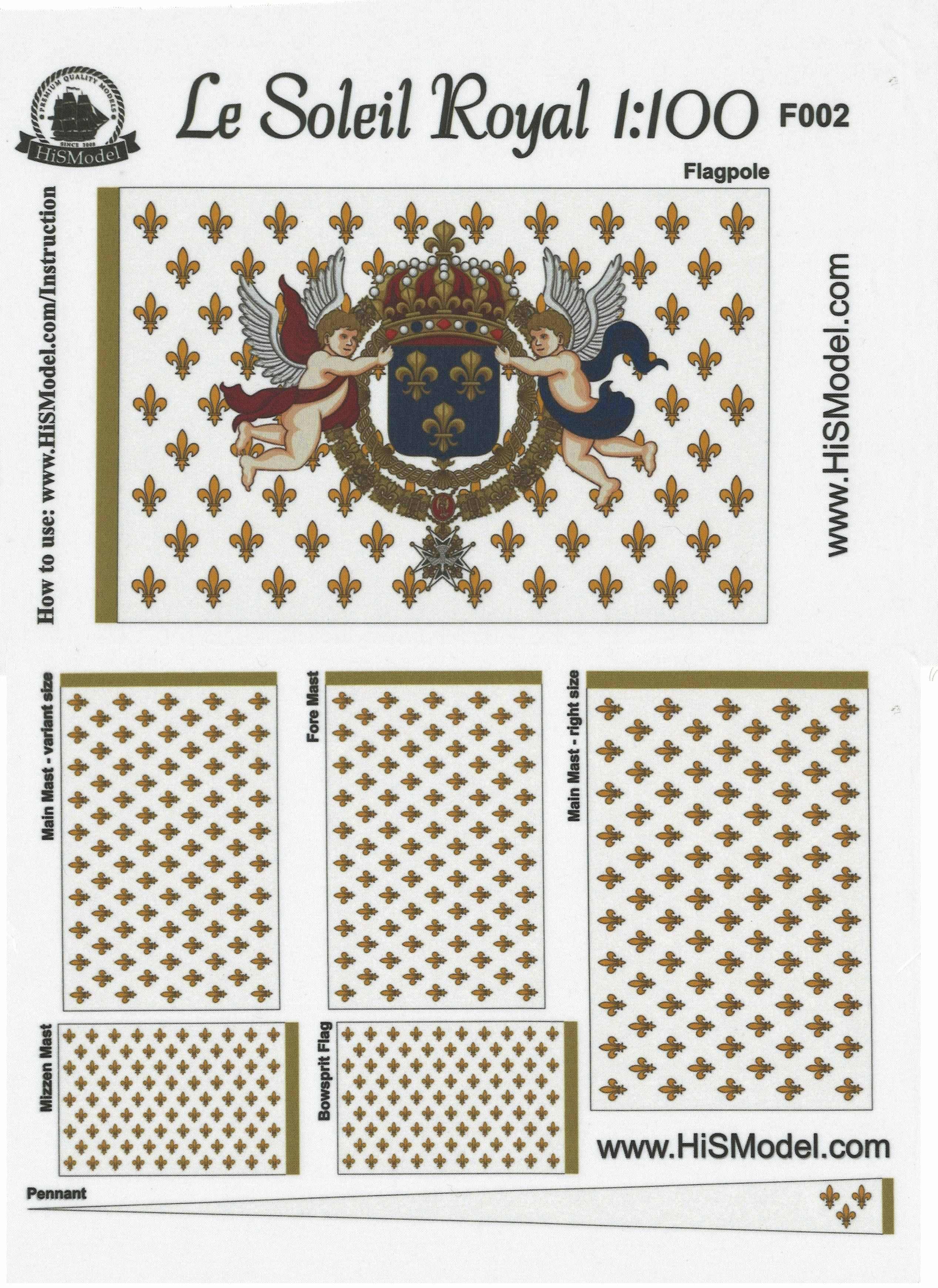 Soleil Royal 1:100 - sada vlajek