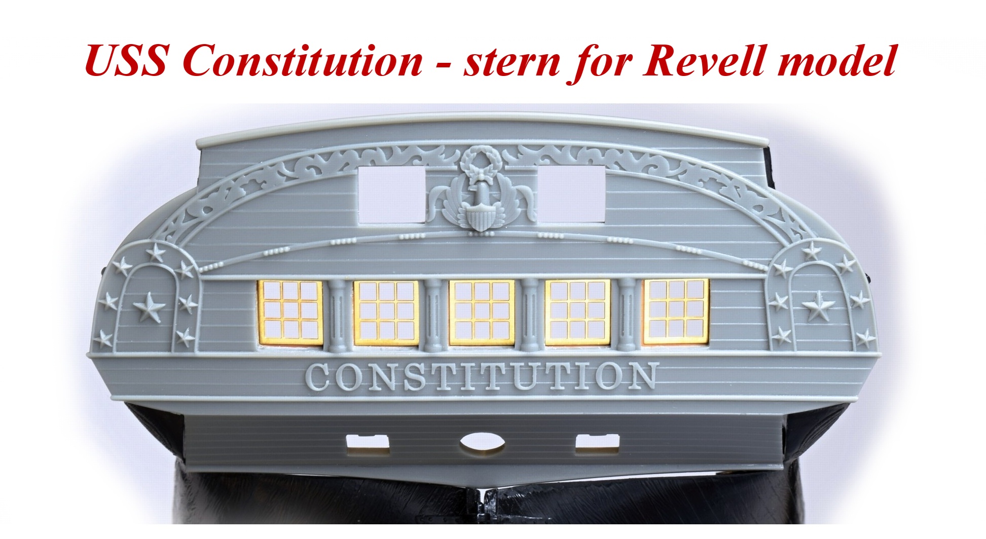 Constitution - záď lodi pro model Revell