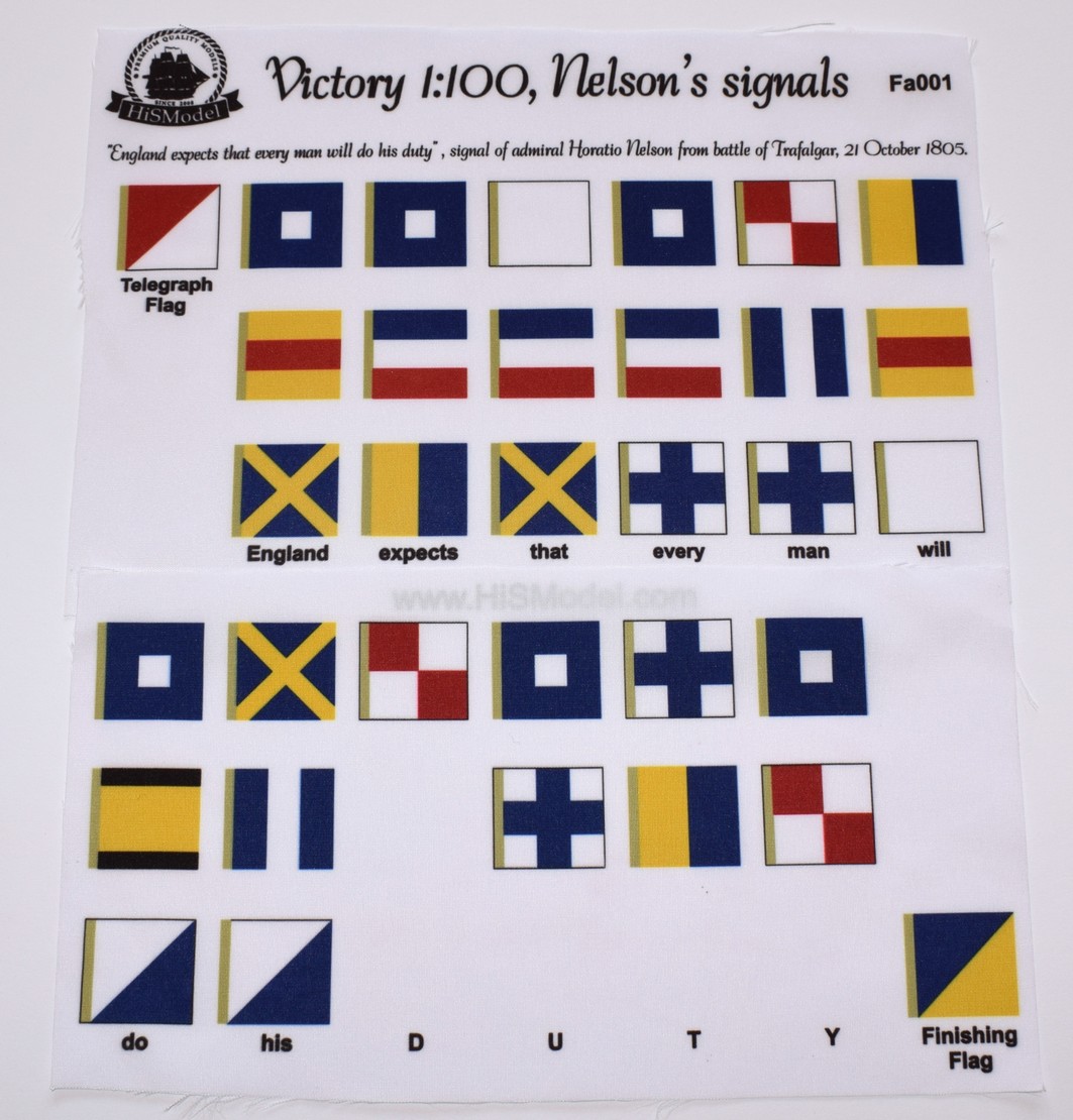 Victory Nelson's signal 1:100 - sada vlajek