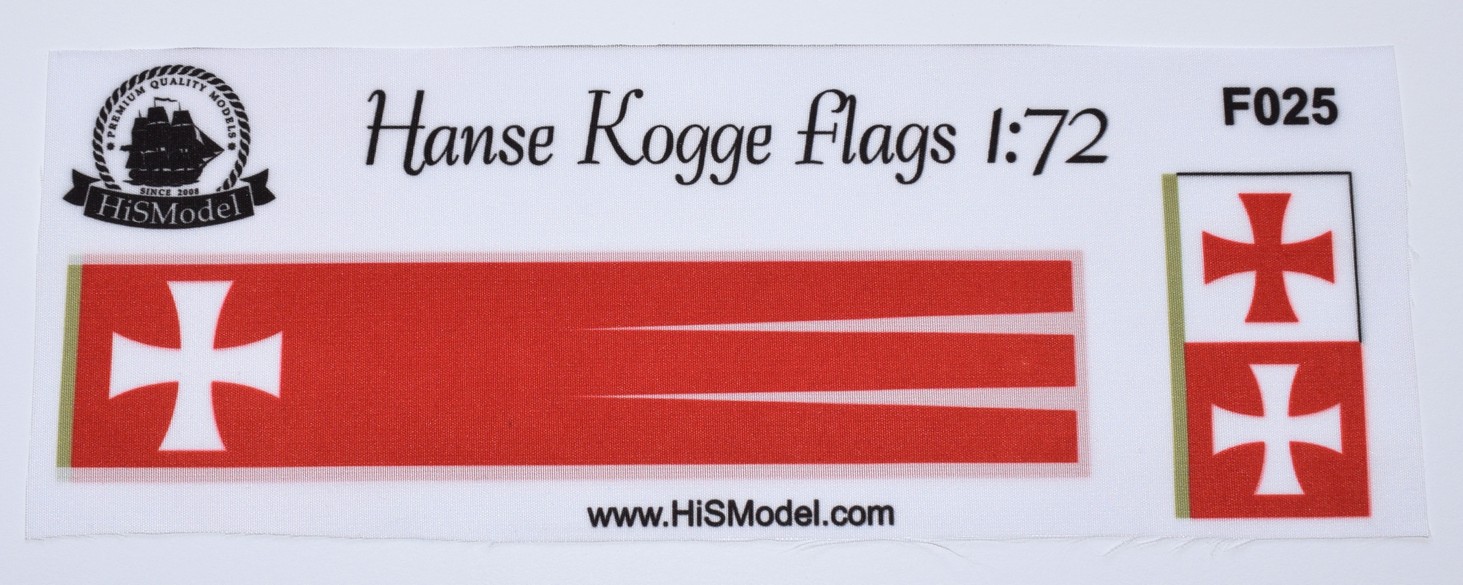 Hanse kogge 1:72 - sada vlajek