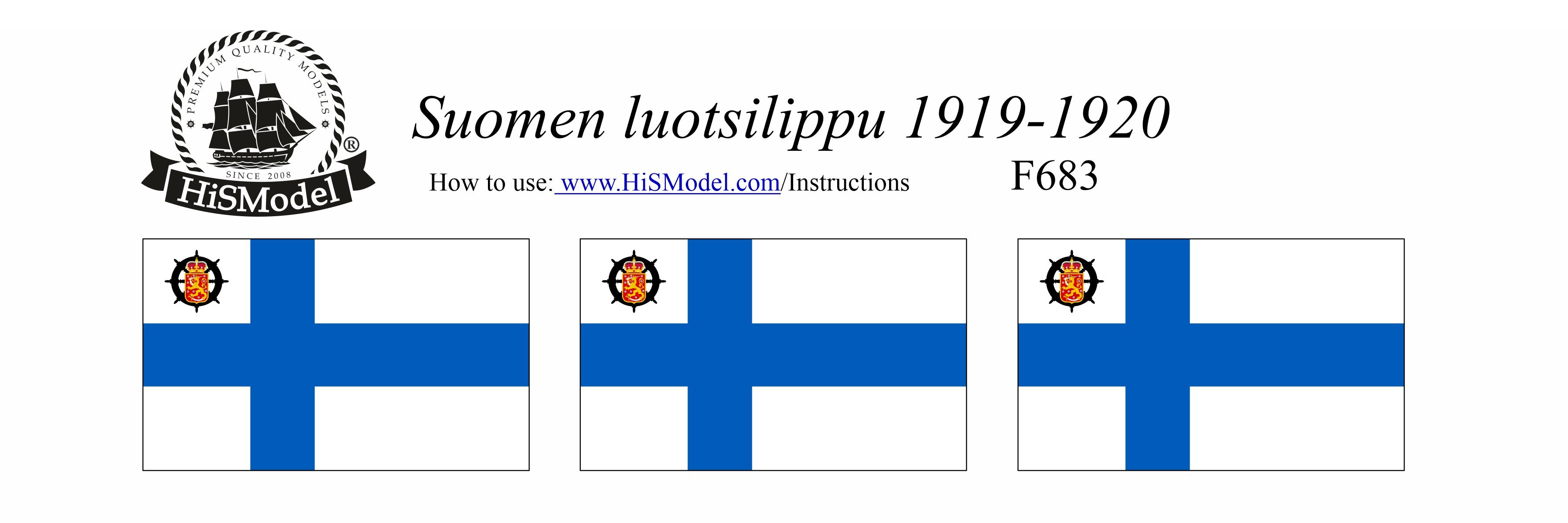 Suomen luotsilippu 1919-1920 - sada vlajek