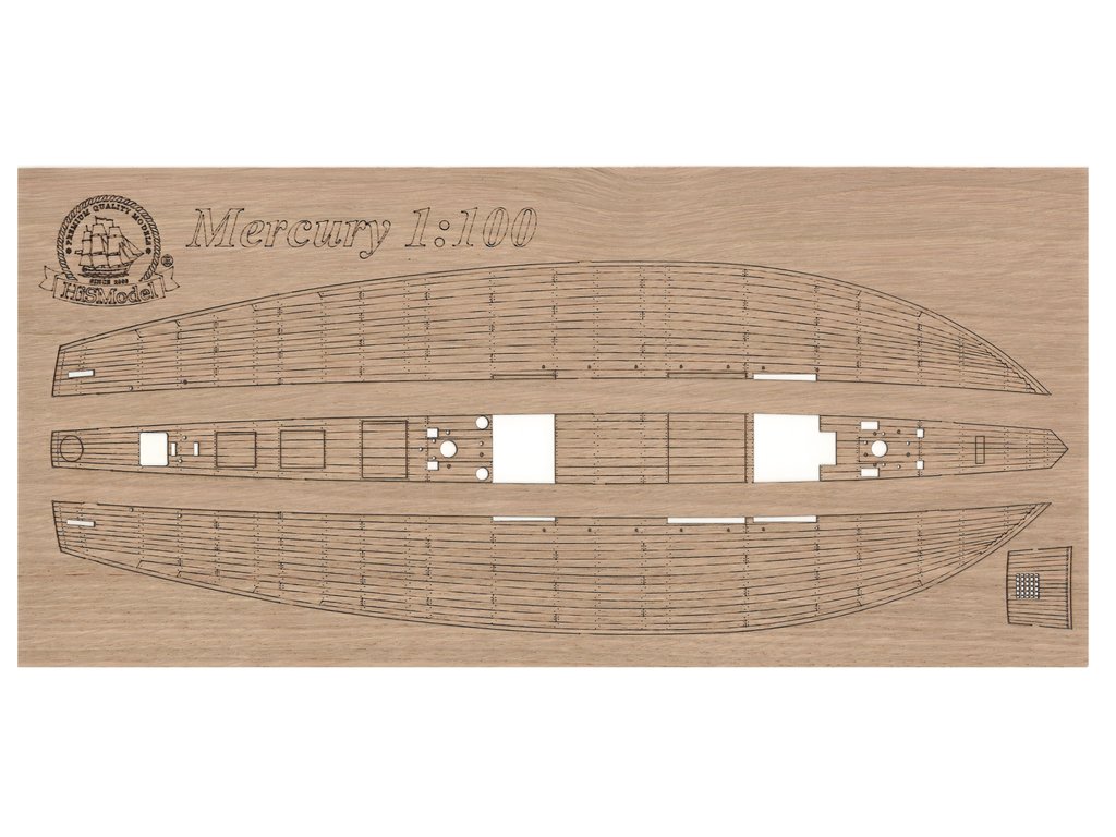 Mercury 1:100 - dubová lodní paluba