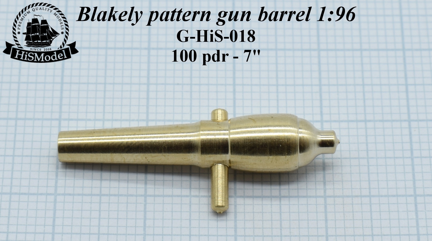 Gun - 100-pounder, 7" Blakely pattern gun, 84cwt, 1:96, L=31