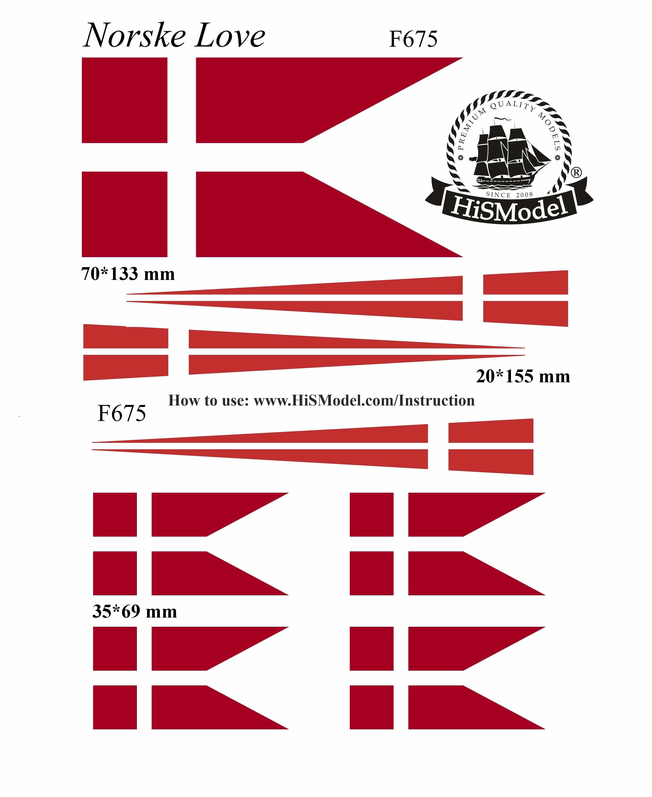 Norske Love 1:75 - sada vlajek