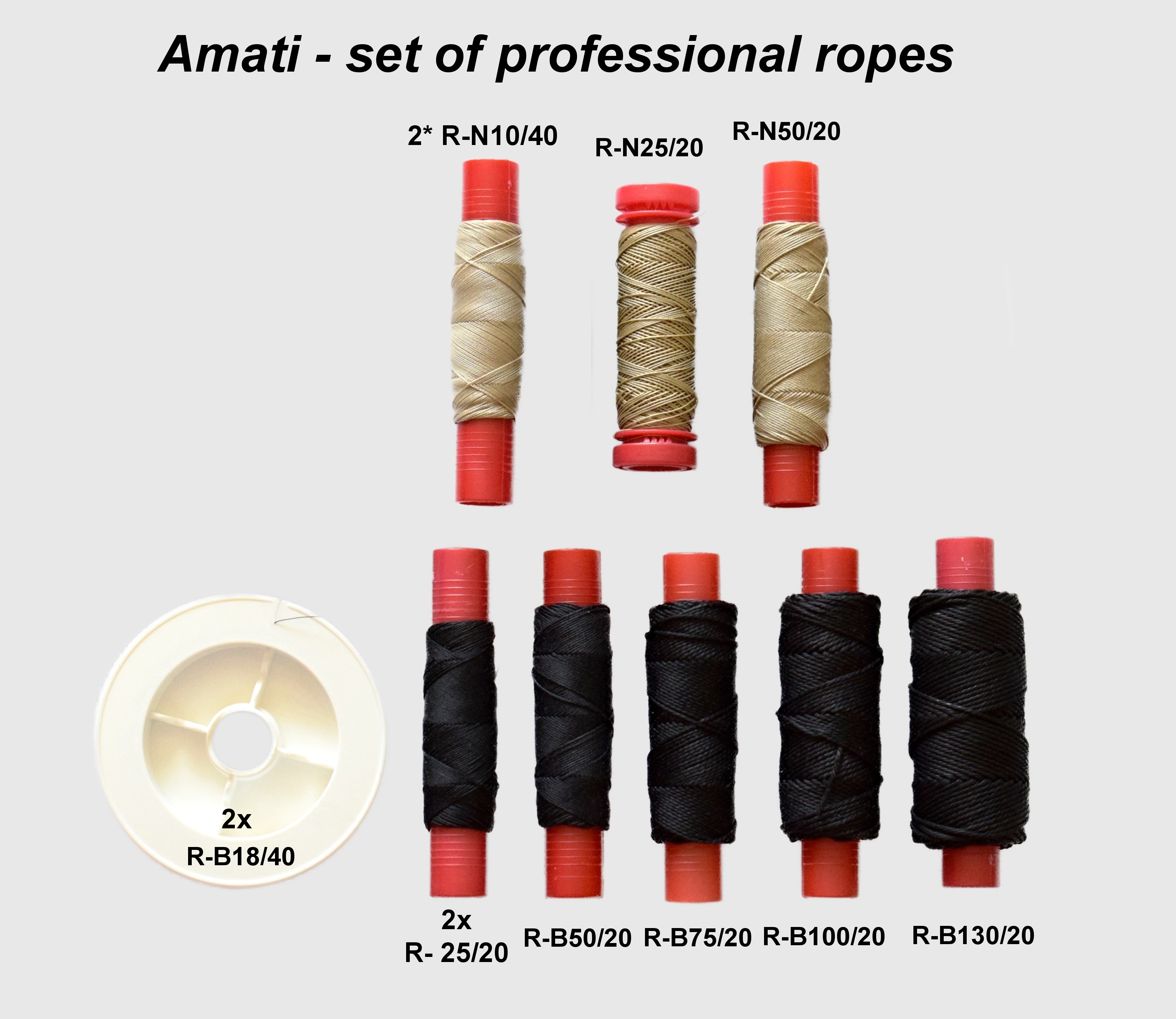 Amati lana - sada 12 ks modelářských lan