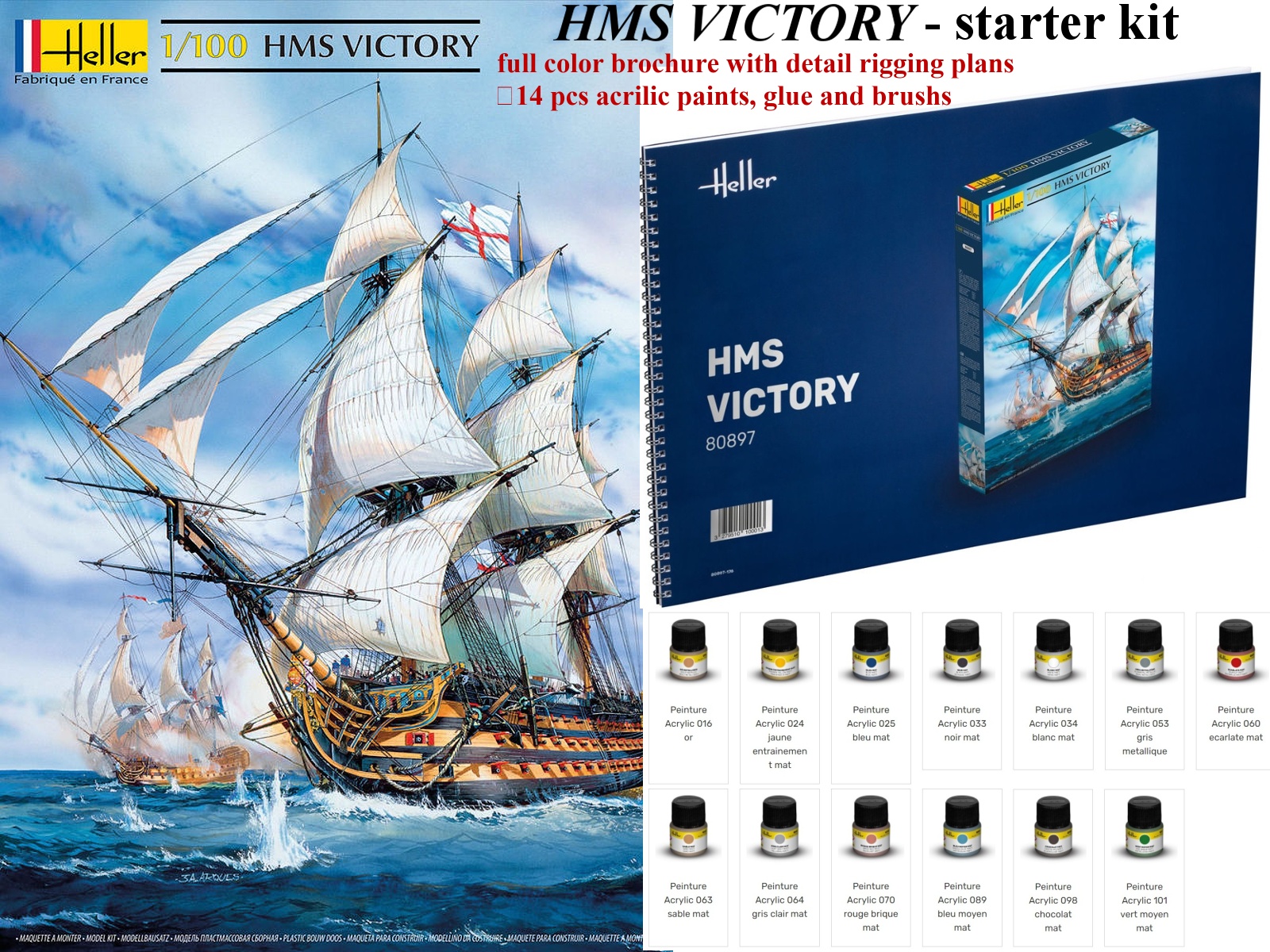 Victory 1:100 Starter kit - s 13 barvami, Nové plány