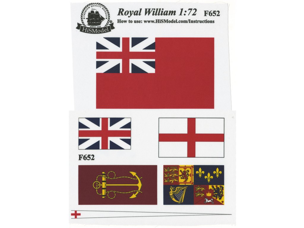 Royal William 1:72 - sada vlajek